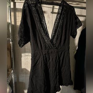 Lightweight black romper